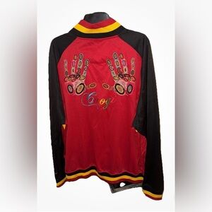 #524 Coogi Vintage Jacket, Embroidered Handprints SZ XXXL